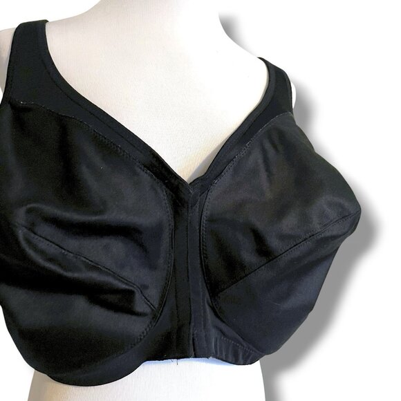 Glamorise 52DD Bra Black MagicLift Front Close Posture Back Wire Free 1265 - Picture 4 of 8